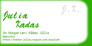 julia kadas business card