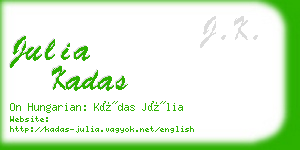 julia kadas business card